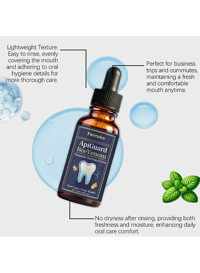 Feimuko Bee Venom Care Mouthwash - Daily Oral Hygiene to Remove Tooth Odors and Freshen Breath. Convenient and Easy to Use. 50ml - Image 4